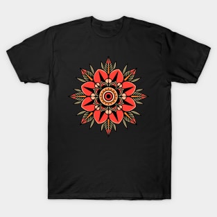 red flower tattoo T-Shirt